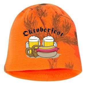 Oktoberfest Beer Pretzel Hot Dog Kati - Camo Knit Beanie