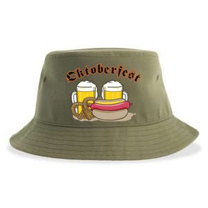 Oktoberfest Beer Pretzel Hot Dog Sustainable Bucket Hat