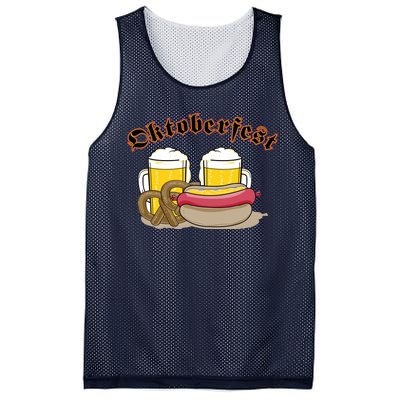 Oktoberfest Beer Pretzel Hot Dog Mesh Reversible Basketball Jersey Tank