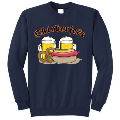 Oktoberfest Beer Pretzel Hot Dog Tall Sweatshirt