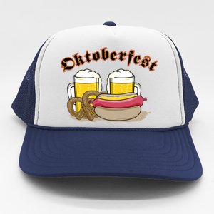 Oktoberfest Beer Pretzel Hot Dog Trucker Hat