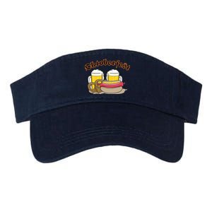 Oktoberfest Beer Pretzel Hot Dog Valucap Bio-Washed Visor