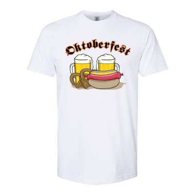 Oktoberfest Beer Pretzel Hot Dog Softstyle® CVC T-Shirt