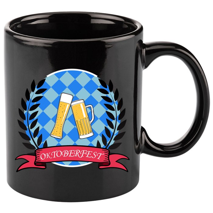 Oktoberfest Beerfest Emblem 11oz C Handle Ceramic Mug