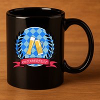 Oktoberfest Beerfest Emblem 11oz C Handle Ceramic Mug