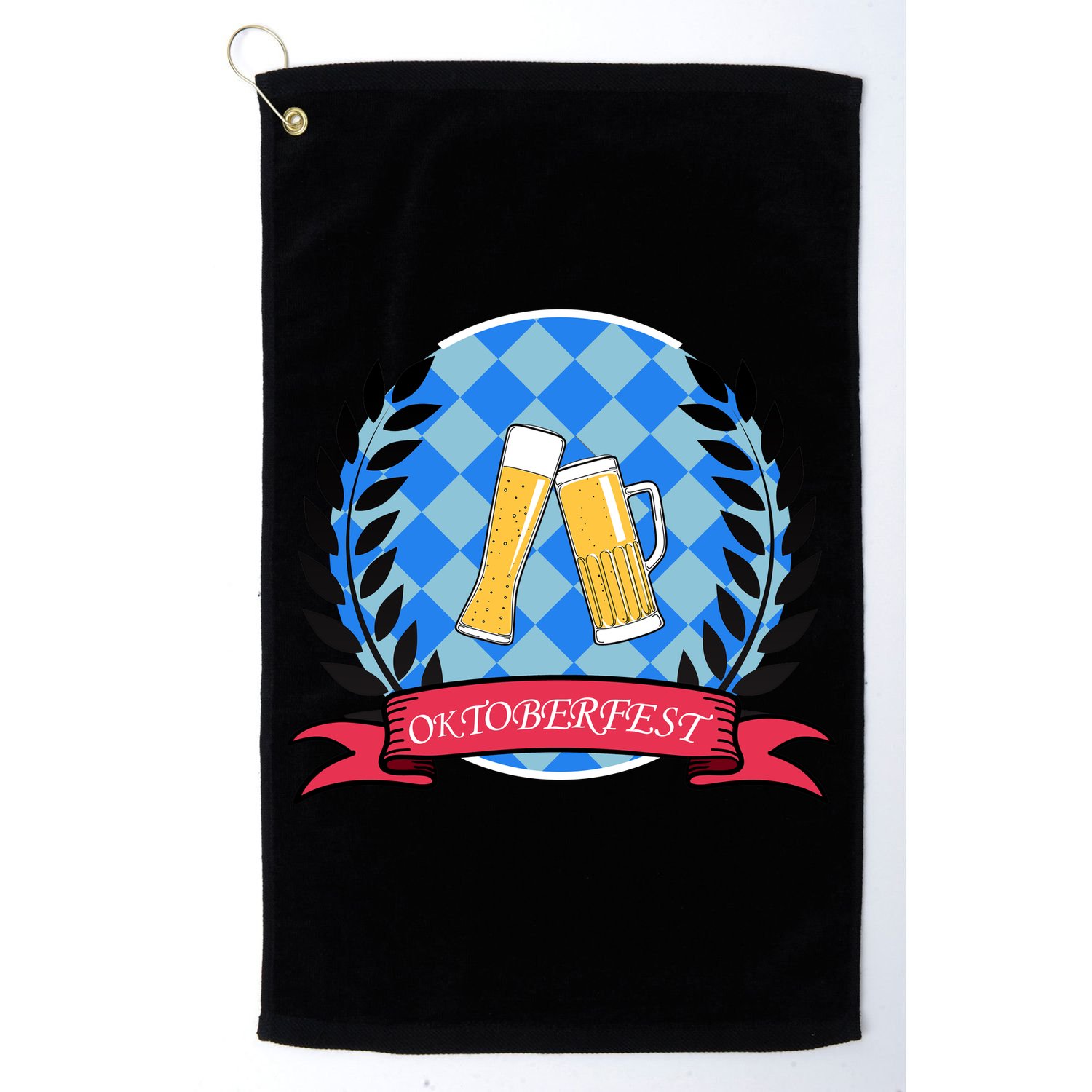 Oktoberfest Beerfest Emblem Golf Towel