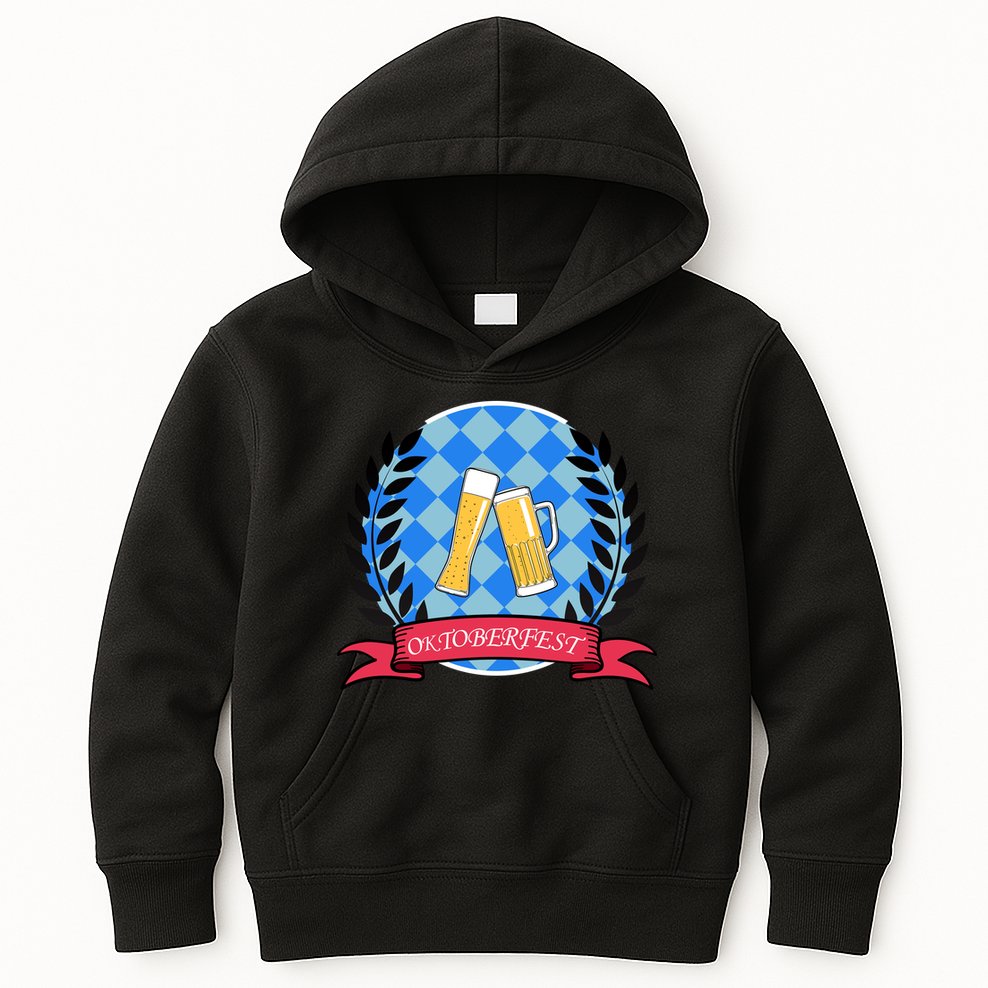 Oktoberfest Beerfest Emblem Kids Hoodie