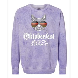 Oktoberfest Cat Munich Germany Colorblast Crewneck Sweatshirt