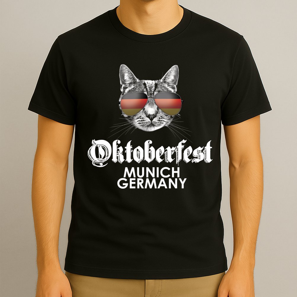 Oktoberfest Cat Munich Germany T-Shirt