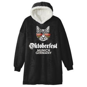 Oktoberfest Cat Munich Germany Hooded Wearable Blanket