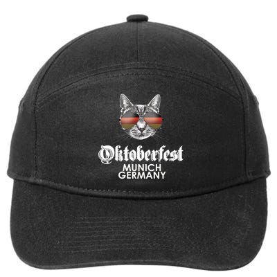 Oktoberfest Cat Munich Germany 7-Panel Snapback Hat