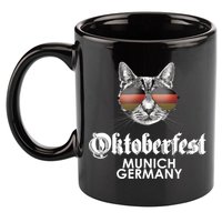 Oktoberfest Cat Munich Germany 11oz C Handle Ceramic Mug