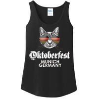 Oktoberfest Cat Munich Germany Ladies Essential Tank