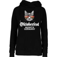 Oktoberfest Cat Munich Germany Womens Funnel Neck Pullover Hood