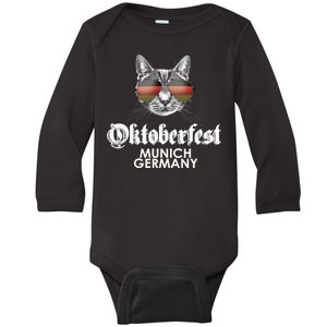 Oktoberfest Cat Munich Germany Baby Long Sleeve Bodysuit