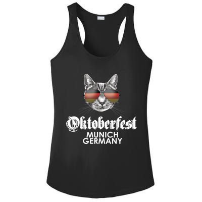 Oktoberfest Cat Munich Germany Ladies PosiCharge Competitor Racerback Tank