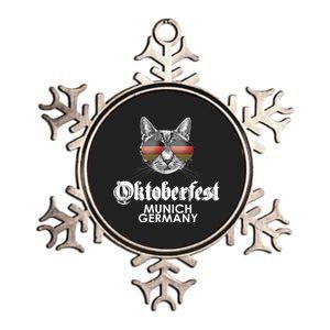 Oktoberfest Cat Munich Germany Metallic Star Ornament