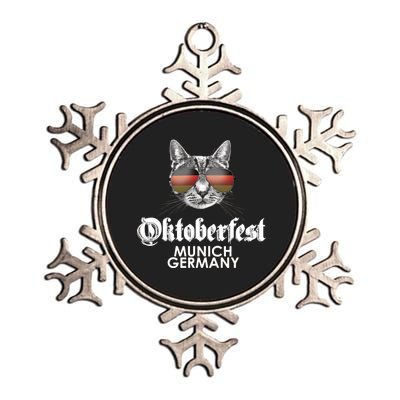 Oktoberfest Cat Munich Germany Metallic Star Ornament