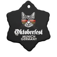 Oktoberfest Cat Munich Germany Ceramic Star Ornament