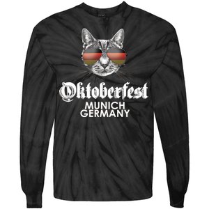 Oktoberfest Cat Munich Germany Tie-Dye Long Sleeve Shirt