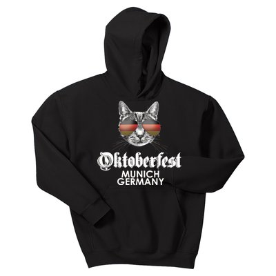 Oktoberfest Cat Munich Germany Kids Hoodie