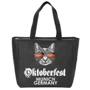 Oktoberfest Cat Munich Germany Zip Tote Bag