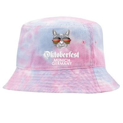 Oktoberfest Cat Munich Germany Tie-Dyed Bucket Hat