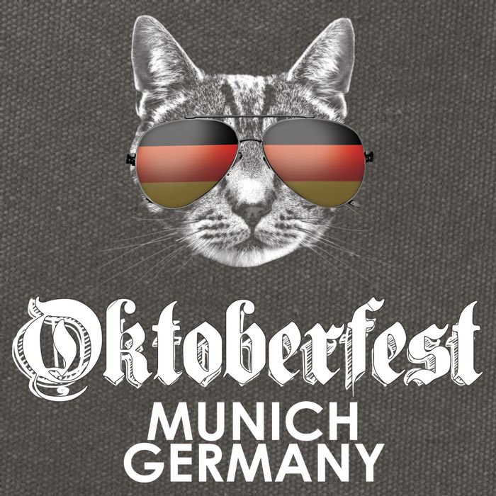Oktoberfest Cat Munich Germany Cotton Canvas Backpack