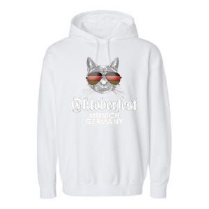 Oktoberfest Cat Munich Germany Garment-Dyed Fleece Hoodie