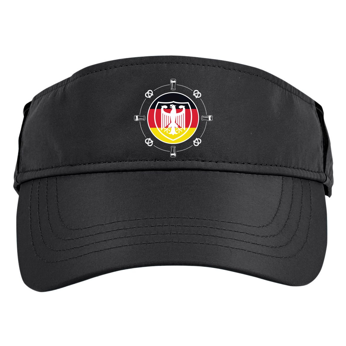 Oktoberfest Circle Eagle Flag Logo  Adult Drive Performance Visor
