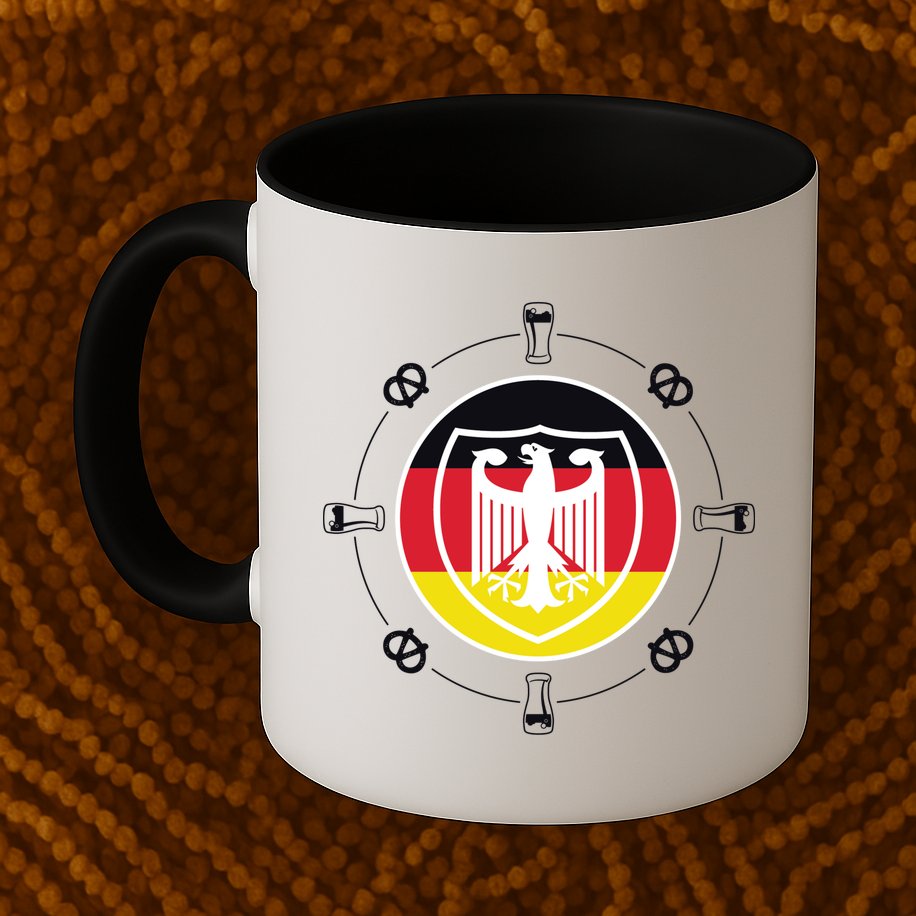 Oktoberfest Circle Eagle Flag Logo  Mug