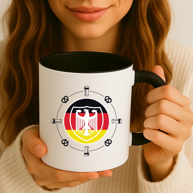 Oktoberfest Circle Eagle Flag Logo  Mug