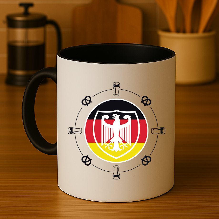 Oktoberfest Circle Eagle Flag Logo  Mug