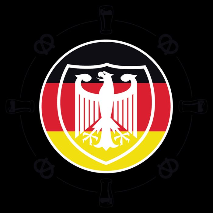 Oktoberfest Circle Eagle Flag Logo  Mug