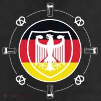 Oktoberfest Circle Eagle Flag Logo  11oz C Handle Ceramic Mug