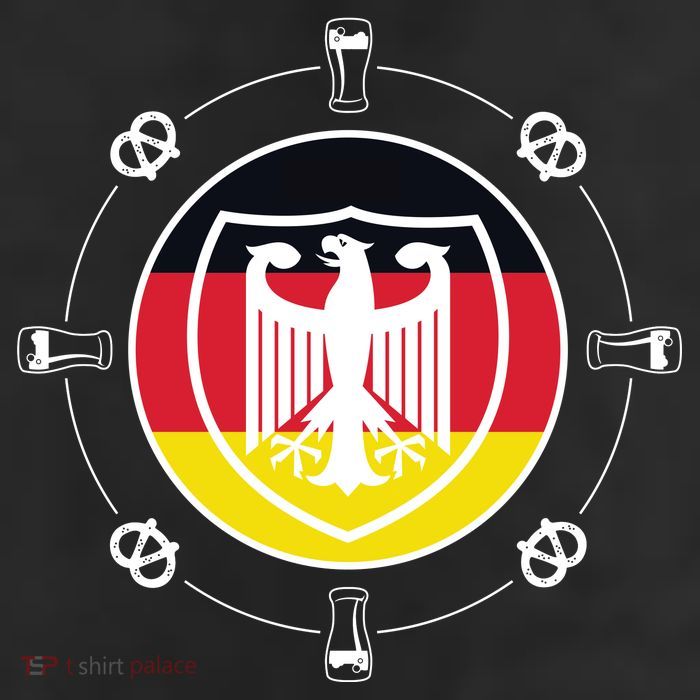 Oktoberfest Circle Eagle Flag Logo  11oz C Handle Ceramic Mug