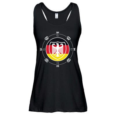 Oktoberfest Circle Eagle Flag Logo  Ladies Essential Flowy Tank
