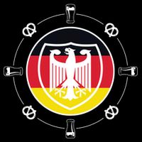 Oktoberfest Circle Eagle Flag Logo  Baby Bodysuit