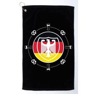 Oktoberfest Circle Eagle Flag Logo  Platinum Collection Golf Towel