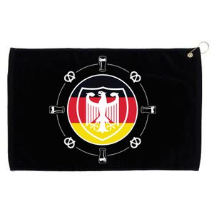 Oktoberfest Circle Eagle Flag Logo  Grommeted Golf Towel