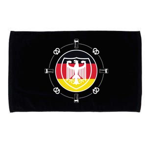 Oktoberfest Circle Eagle Flag Logo  Microfiber Hand Towel