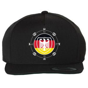 Oktoberfest Circle Eagle Flag Logo  Wool Snapback Cap