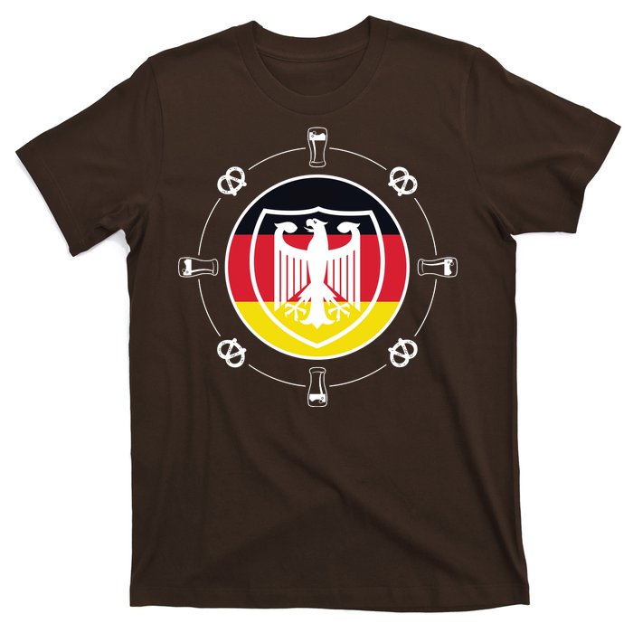 Oktoberfest Circle Eagle Flag Logo  T-Shirt