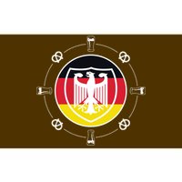 Oktoberfest Circle Eagle Flag Logo  Bumper Sticker