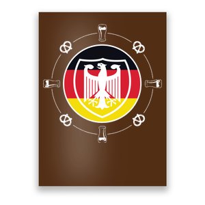 Oktoberfest Circle Eagle Flag Logo  Poster