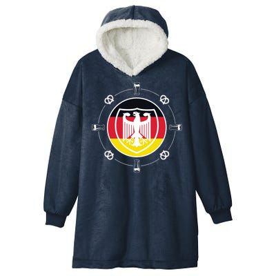 Oktoberfest Circle Eagle Flag Logo  Hooded Wearable Blanket