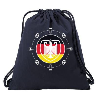 Oktoberfest Circle Eagle Flag Logo  Drawstring Bag