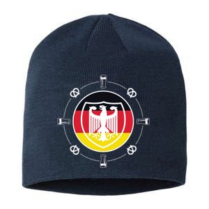 Oktoberfest Circle Eagle Flag Logo  Sustainable Beanie