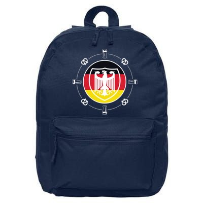 Oktoberfest Circle Eagle Flag Logo  16 in Basic Backpack