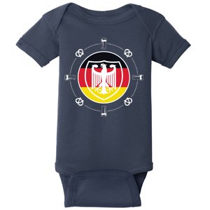 Oktoberfest Circle Eagle Flag Logo  Baby Bodysuit